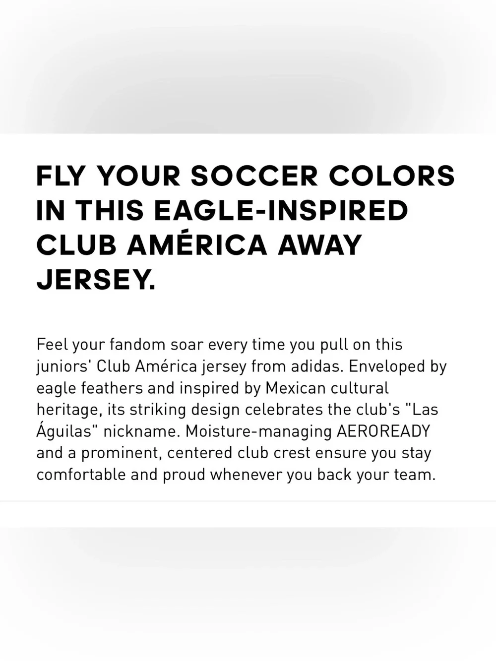 adidas Club America 25/26 Away Jersey Kids